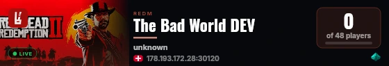 The Bad World DEV live status badge