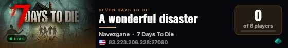 A wonderful disaster live status badge