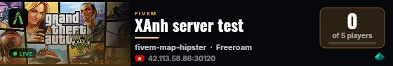 XAnh server test live status badge