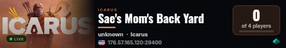 Sae's Mom's Back Yard live status badge