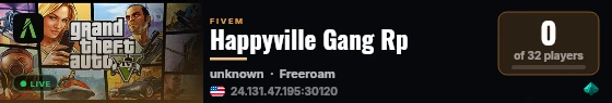 Happyville Gang Rp live status badge