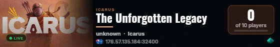 The Unforgotten Legacy live status badge