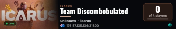Team Discombobulated live status badge