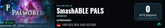 SmashABLE PALS live status badge