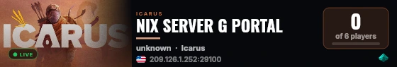 NIX SERVER G PORTAL live status badge