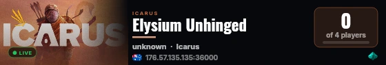 Elysium Unhinged live status badge