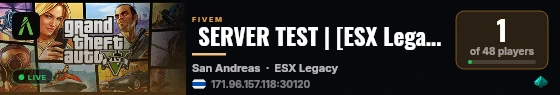  SERVER TEST | [ESX Legacy] live status badge