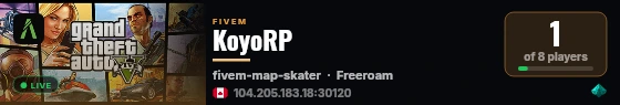 KoyoRP live status badge