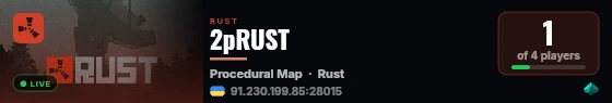2pRUST live status badge
