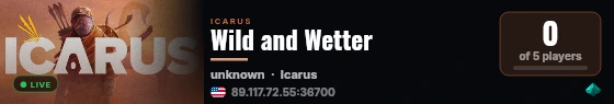 Wild and Wetter live status badge