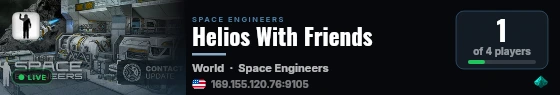 Helios With Friends live status badge