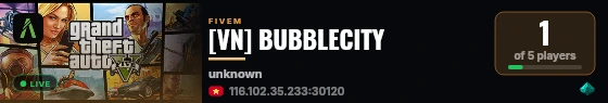 [VN] BUBBLECITY live status badge