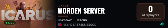 WORDEN SERVER live status badge