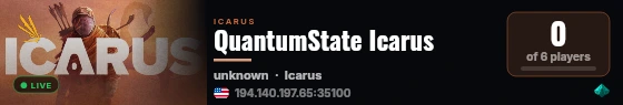 QuantumState Icarus live status badge