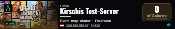 Kirschis Test-Server live status badge