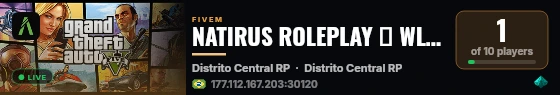 NATIRUS ROLEPLAY ➟ WL FECHADA live status badge