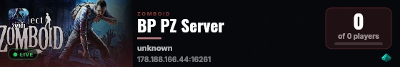 BP PZ Server live status badge