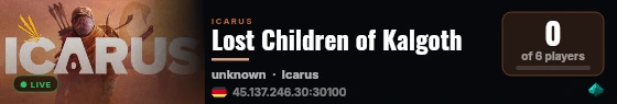 Lost Children of Kalgoth live status badge