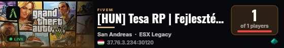 [HUN] Tesa RP | Fejlesztés alatt... live status badge