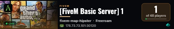 [FiveM Basic Server] 1 live status badge