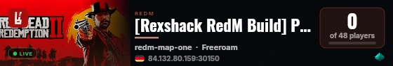 [Rexshack RedM Build] PinguFasan-2 live status badge