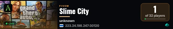 Slime City live status badge