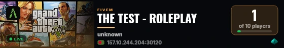 THE TEST - ROLEPLAY live status badge