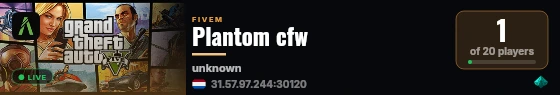 Plantom cfw live status badge