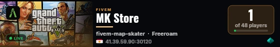 MK Store live status badge