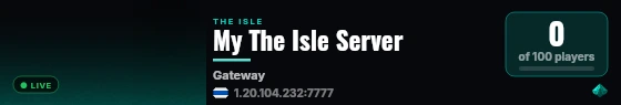 My The Isle Server live status badge