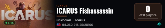 ICARUS Fishassassin live status badge