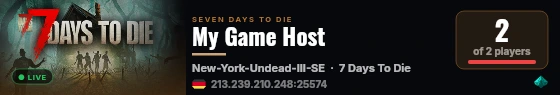 My Game Host live status badge