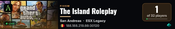 The Island Roleplay live status badge
