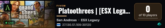  Platoothrees | [ESX Legacy] live status badge