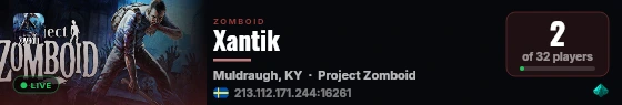 Xantik live status badge