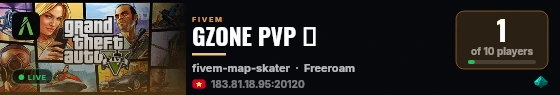 GZONE PVP ❯ live status badge