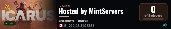 Hosted by MintServers live status badge
