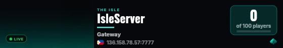 IsleServer live status badge