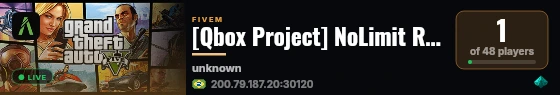[FiveM Basic Server] NoLimit Roleplay live status badge