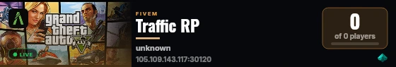 Traffic RP live status badge