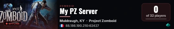 My PZ Server live status badge