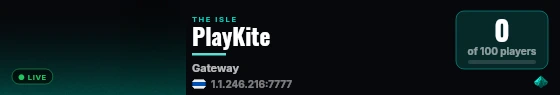 PlayKite live status badge