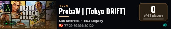 ProbaW | [Tokyo DRIFT] live status badge