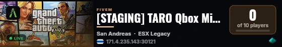 [STAGING] TARO Qbox Migration Test live status badge
