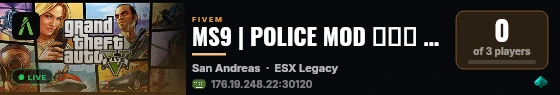 MS9 | POLICE MOD مود الشرطة live status badge