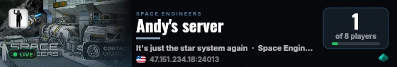 Andy's server live status badge