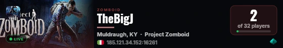 TheBigJ live status badge