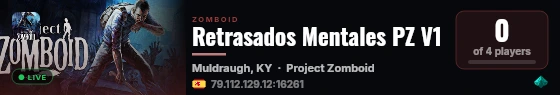 Retrasados Mentales PZ V1 live status badge