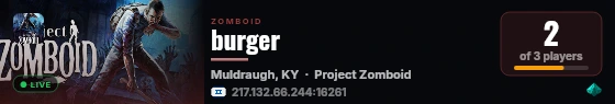 burger live status badge