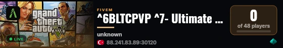 ^6BLTCPVP ^7- Ultimate PvP & GunGame Server live status badge